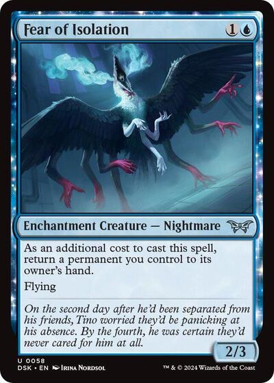 2024 Magic: The Gathering: Duskmourn: House of Horror (DSK) - Fear of Isolation (#58, Uncommon)