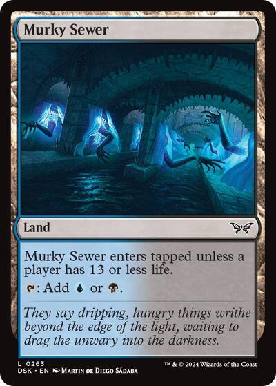 2024 Magic: The Gathering: Duskmourn: House of Horror (DSK) - Murky Sewer (#263, Land) (, Near Mint)