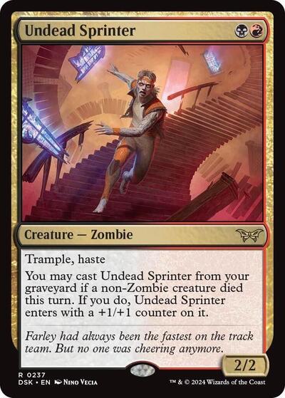 2024 Magic: The Gathering: Duskmourn: House of Horror (DSK) - Undead Sprinter (#237, Rare) (, Near Mint)