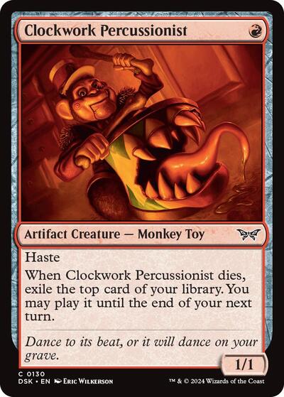 2024 Magic: The Gathering: Duskmourn: House of Horror (DSK) - Clockwork Percussionist 0130 (#130, Common) (Foil, Near Mint)
