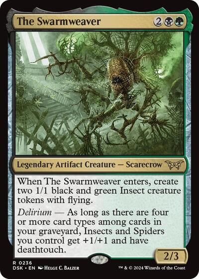 2024 Magic: The Gathering: Duskmourn: House of Horror (DSK) - The Swarmweaver 0236 (#236, Rare) (, Near Mint)