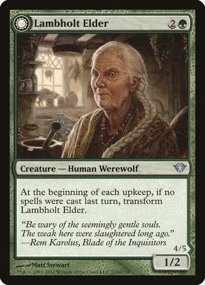2012 Magic: The Gathering: Dark Ascension (DKA) - Lambholt Elder (#122, Uncommon) (, Lightly Played)