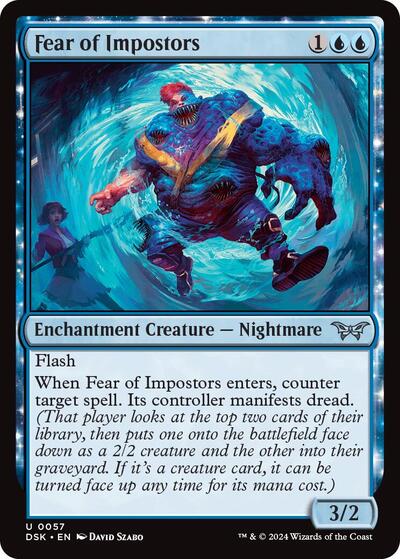 2024 Magic: The Gathering: Duskmourn: House of Horror (DSK) - Fear of Impostors (#57, Uncommon) (, Near Mint)