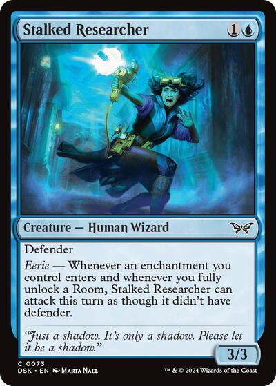 2024 Magic: The Gathering: Duskmourn: House of Horror (DSK) - Stalked Researcher (#73, Common) (Foil, Near Mint)