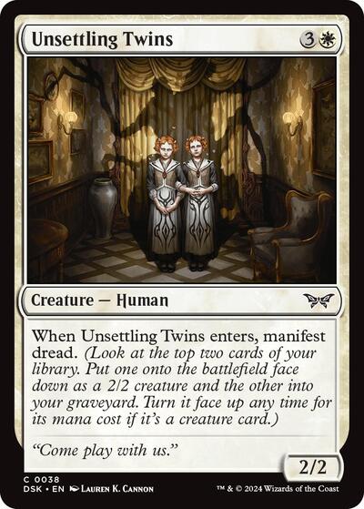 2024 Magic: The Gathering: Duskmourn: House of Horror (DSK) - Unsettling Twins (#38, Common) (Foil, Near Mint)