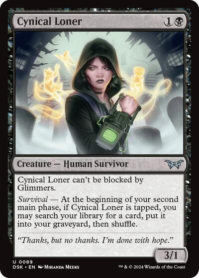 2024 Magic: The Gathering: Duskmourn: House of Horror (DSK) - Cynical Loner (#89, Uncommon)