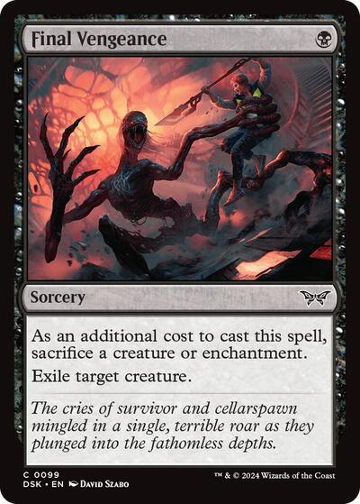 2024 Magic: The Gathering: Duskmourn: House of Horror (DSK) - Final Vengeance (#99, Common) (Foil, Near Mint)