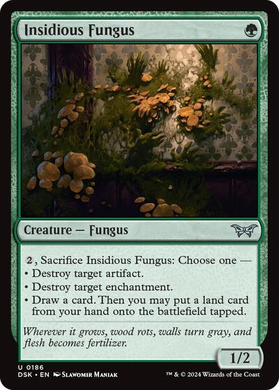 2024 Magic: The Gathering: Duskmourn: House of Horror (DSK) - Insidious Fungus (#186, Uncommon) (Foil, Near Mint)