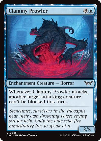 2024 Magic: The Gathering: Duskmourn: House of Horror (DSK) - Clammy Prowler (#45, Common) (Foil, Near Mint)