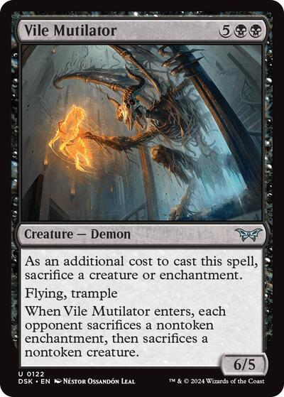 2024 Magic: The Gathering: Duskmourn: House of Horror (DSK) - Vile Mutilator (#122, Uncommon) (Foil, Near Mint)