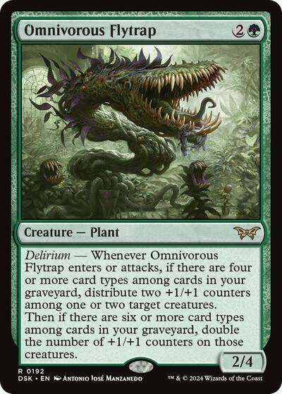 2024 Magic: The Gathering: Duskmourn: House of Horror (DSK) - Omnivorous Flytrap (#192, Rare) (, Near Mint)