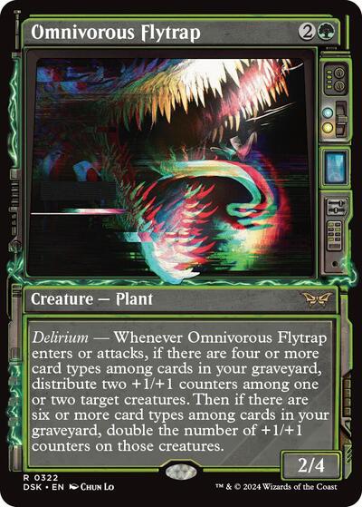 2024 Magic: The Gathering: Duskmourn: House of Horror (DSK) - Omnivorous Flytrap Showcase (#322, Rare) (, Near Mint)