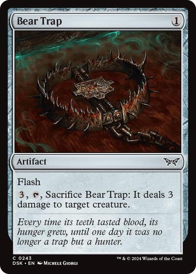 2024 Magic: The Gathering: Duskmourn: House of Horror (DSK) - Bear Trap (#243, Common) (Foil, Near Mint)