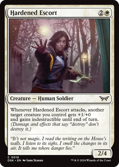 2024 Magic: The Gathering: Duskmourn: House of Horror (DSK) - Hardened Escort (#16, Common) (Foil, Near Mint)