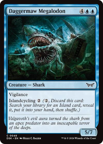 2024 Magic: The Gathering: Duskmourn: House of Horror (DSK) - Daggermaw Megalodon (#48, Common) (Foil, Near Mint)