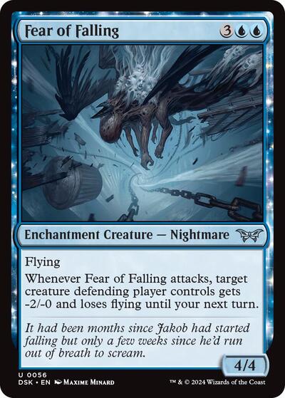 2024 Magic: The Gathering: Duskmourn: House of Horror (DSK) - Fear of Falling (#56, Uncommon) (Foil, Near Mint)
