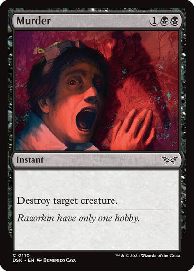 2024 Magic: The Gathering: Duskmourn: House of Horror (DSK) - Murder (#110, Common) (Foil, Near Mint)