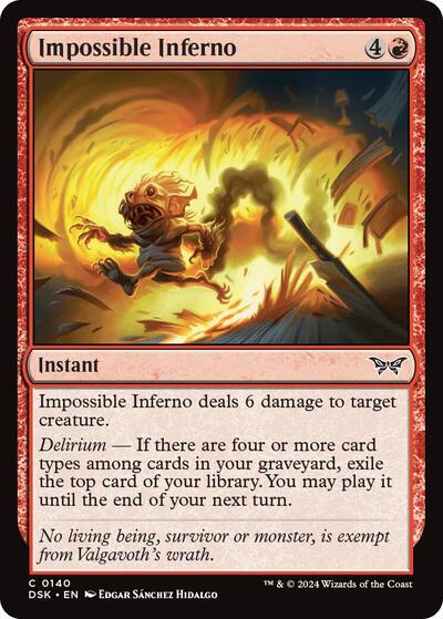 2024 Magic: The Gathering: Duskmourn: House of Horror (DSK) - Impossible Inferno (#140, Common) (Foil, Near Mint)