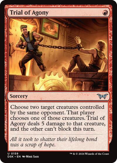 2024 Magic: The Gathering: Duskmourn: House of Horror (DSK) - Trial of Agony (#159, Uncommon) (Foil, Near Mint)