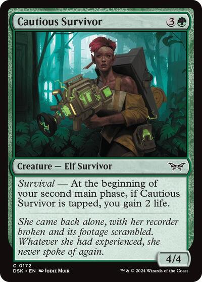 2024 Magic: The Gathering: Duskmourn: House of Horror (DSK) - Cautious Survivor (#172, Common) (Foil, Near Mint)