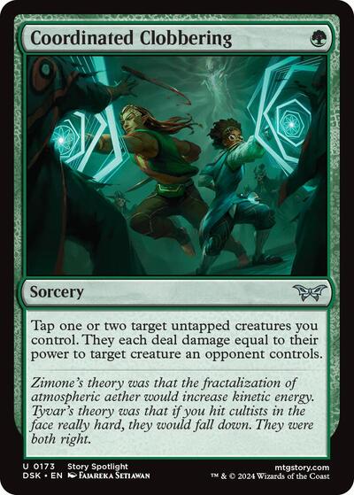 2024 Magic: The Gathering: Duskmourn: House of Horror (DSK) - Coordinated Clobbering (#173, Uncommon) (Foil, Near Mint)