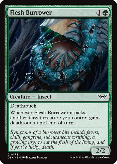 2024 Magic: The Gathering: Duskmourn: House of Horror (DSK) - Flesh Burrower (#178, Common) (Foil, Near Mint)
