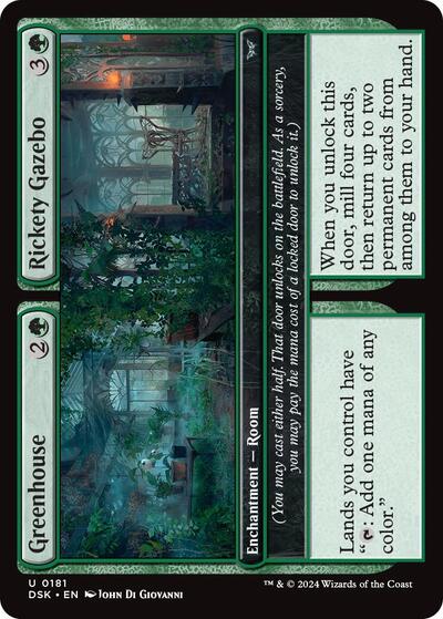 2024 Magic: The Gathering: Duskmourn: House of Horror (DSK) - Greenhouse Rickety Gazebo (#181, Uncommon) (Foil, Near Mint)