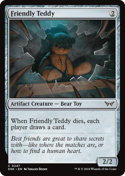 2024 Magic: The Gathering: Duskmourn: House of Horror (DSK) - Friendly Teddy (#247, Common) (Foil, Near Mint)