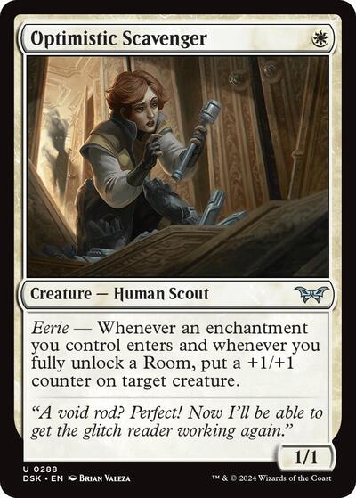 2024 Magic: The Gathering: Duskmourn: House of Horror (DSK) - Optimistic Scavenger 0288 (#288, Uncommon) (, Near Mint)