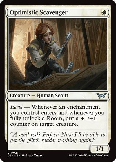 2024 Magic: The Gathering: Duskmourn: House of Horror (DSK) - Optimistic Scavenger 0021 (#21, Uncommon) (, Near Mint)