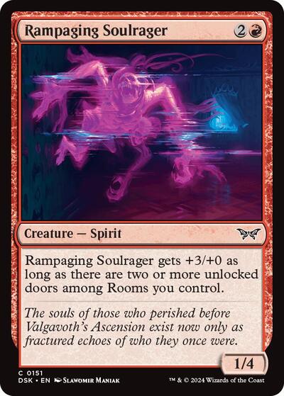 2024 Magic: The Gathering: Duskmourn: House of Horror (DSK) - Rampaging Soulrager (#151, Common) (Foil, Near Mint)