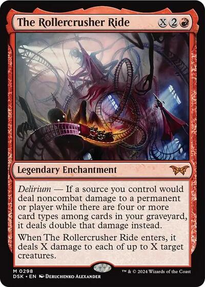 2024 Magic: The Gathering: Duskmourn: House of Horror (DSK) - The Rollercrusher Ride 0298 (#298, Mythic Rare) (, Near Mint)