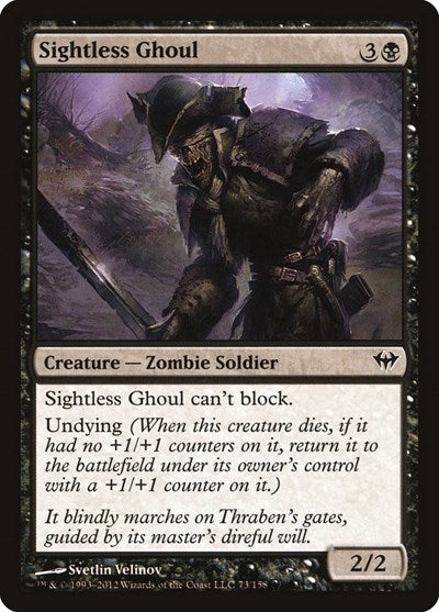 2012 Magic: The Gathering: Dark Ascension (DKA) - Sightless Ghoul (#73, Common) (, Near Mint)