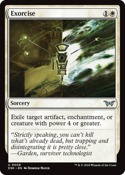 2024 Magic: The Gathering: Duskmourn: House of Horror (DSK) - Exorcise (#8, Uncommon) (, Near Mint)