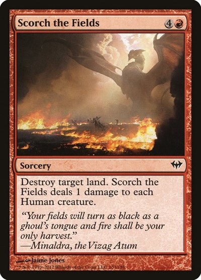 2012 Magic: The Gathering: Dark Ascension (DKA) - Scorch the Fields (#103, Common) (, Near Mint)