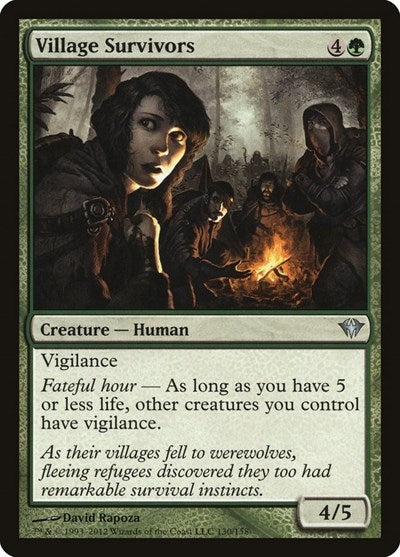 2012 Magic: The Gathering: Dark Ascension (DKA) - Village Survivors (#130, Uncommon) (, Lightly Played)