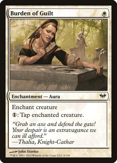 2012 Magic: The Gathering: Dark Ascension (DKA) - Burden of Guilt (#4, Common) (, Near Mint)