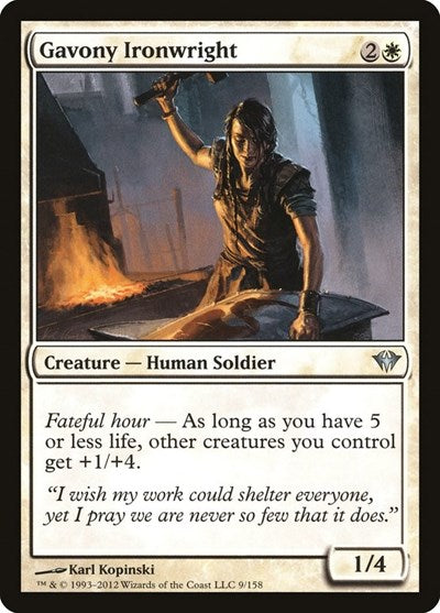 2012 Magic: The Gathering: Dark Ascension (DKA) - Gavony Ironwright (#9, Uncommon) (, Near Mint)