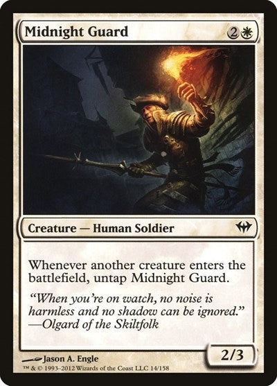 2012 Magic: The Gathering: Dark Ascension (DKA) - Midnight Guard (#14, Common) (, Near Mint)