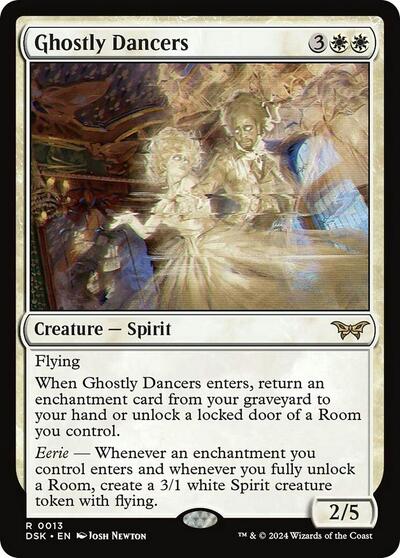 2024 Magic: The Gathering: Duskmourn: House of Horror (DSK) - Ghostly Dancers (#13, Rare) (, Near Mint)