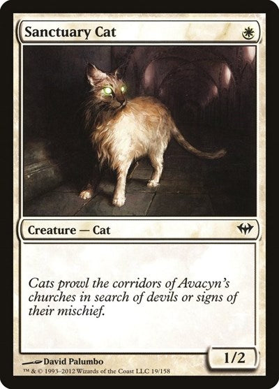2012 Magic: The Gathering: Dark Ascension (DKA) - Sanctuary Cat (#19, Common) (, Near Mint)