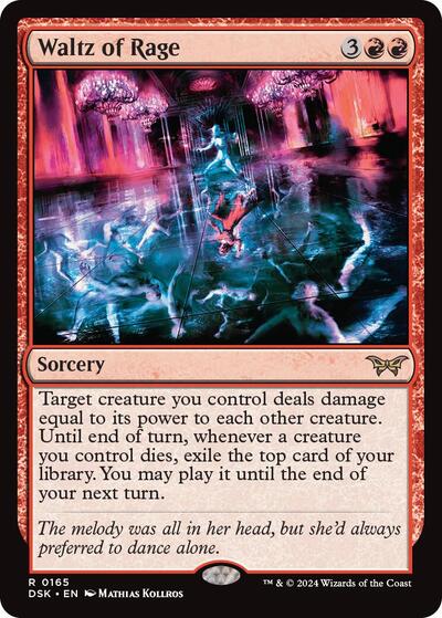 2024 Magic: The Gathering: Duskmourn: House of Horror (DSK) - Waltz of Rage (#165, Rare) (, Near Mint)