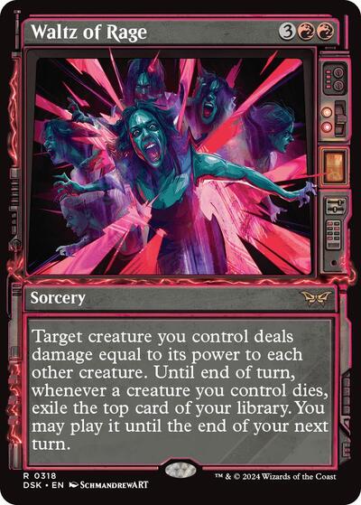2024 Magic: The Gathering: Duskmourn: House of Horror (DSK) - Waltz of Rage Showcase (#318, Rare) (, Near Mint)