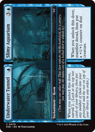 2024 Magic: The Gathering: Duskmourn: House of Horror (DSK) - Underwater Tunnel Slimy Aquarium (#79, Common) (Foil, Near Mint)