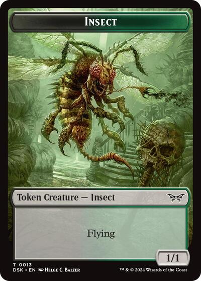 2024 Magic: The Gathering: Duskmourn: House of Horror (DSK) - Insect Token 0013 (#13, T) (, Near Mint)