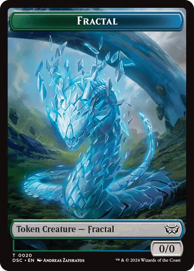 2024 Magic: The Gathering: Commander: Duskmourn: House of Horror (DSC) - Fractal Scarecrow Double Sided Token (#20 // 23, T) (, Near Mint)
