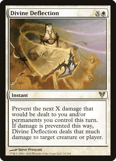 2012 Magic: The Gathering: Avacyn Restored (AVR) - Divine Deflection (#18, Rare) (, Near Mint)