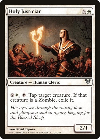2012 Magic: The Gathering: Avacyn Restored (AVR) - Holy Justiciar (#25, Uncommon) (, Near Mint)