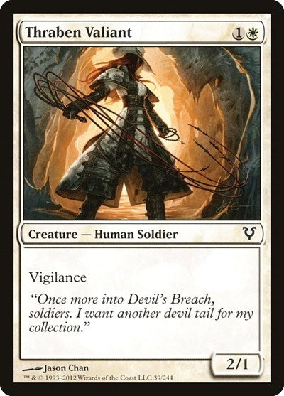2012 Magic: The Gathering: Avacyn Restored (AVR) - Thraben Valiant (#39, Common) (, Near Mint)