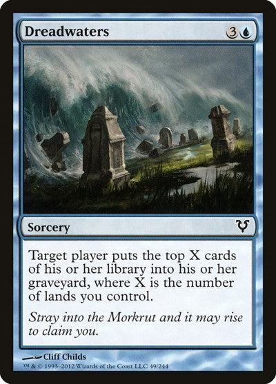 2012 Magic: The Gathering: Avacyn Restored (AVR) - Dreadwaters (#49, Common) (, Lightly Played)